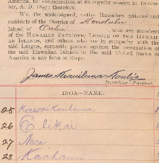 Petition Against the Annexation of Hawaii