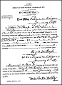Virgil Earp Homestead Application
