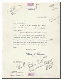 Stimson Letter