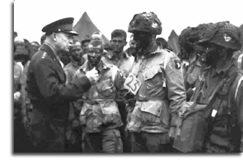 Gen. Eisenhower issues D-Day orders to the 101st Airborne