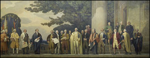 Get your picture taken in front of this wonderful mural high in the rotunda of the National Archives
