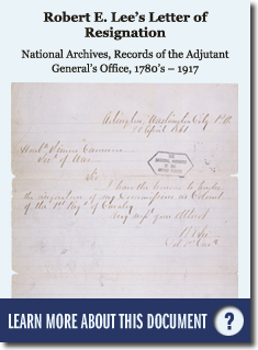 Robert E. Lee's Letter of Resignation