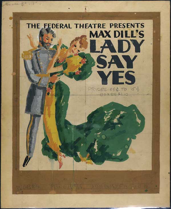 Design for poster for Lady Say Yes
