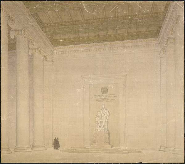 "Untitled Rendering of Statue, Lincoln Memorial"
