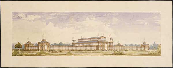 Proposed Design for the Main Building of the 1876 Exposition