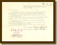 Letter from Adam Castillo to All Captains, October 30, 1922