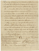 Letter from Gen. George Washington to John Hancock, President of Congress, regarding an alleged plot of the British to spread smallpox among the American troops, December 4, 1775, signature page