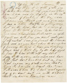 Letter from John Boston, a runaway slave, to his wife, Elizabeth, January 12, 1862