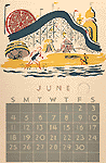 "June", page from Federal Art Project Calendar