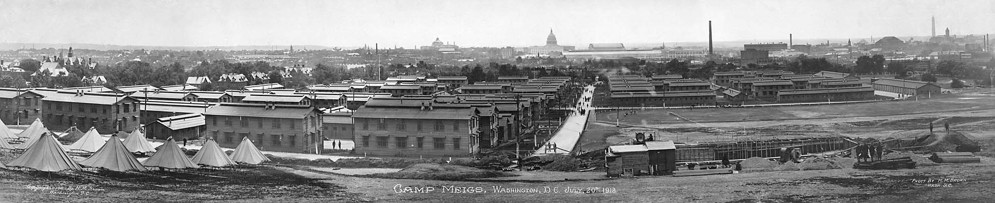 "Camp Meigs, Washington, DC. July 20, 1918."