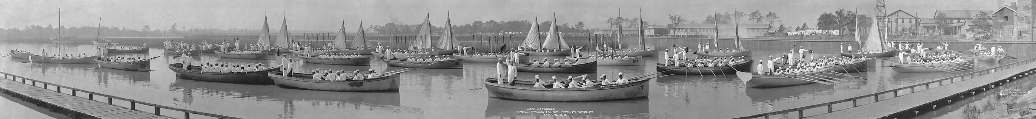 "Boat Exercises - Naval Training Station, Hampton Roads, Va. September 19, 1918"