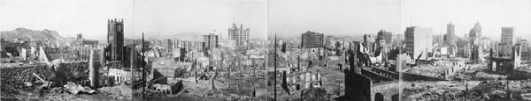 "View of the destruction brought about by the San Francisco Earthquake, 1906"