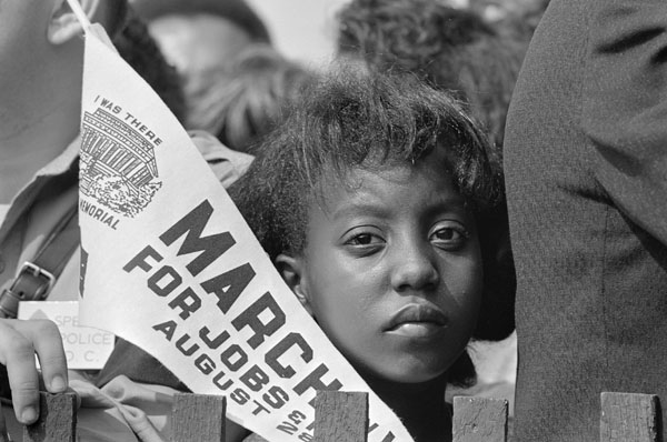 "A young civil rights demonstrator at the March on Washington for Jobs and Freedom"