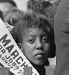A youn civil rights demonstrator at the March on Washington for Jobs and Freedom