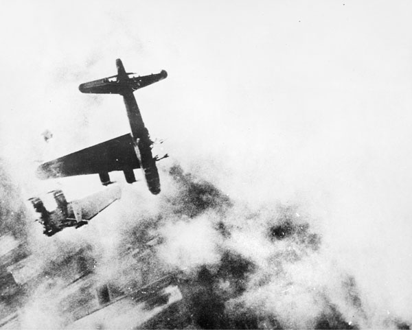 "Destroyed U.S. Flying Fortress"