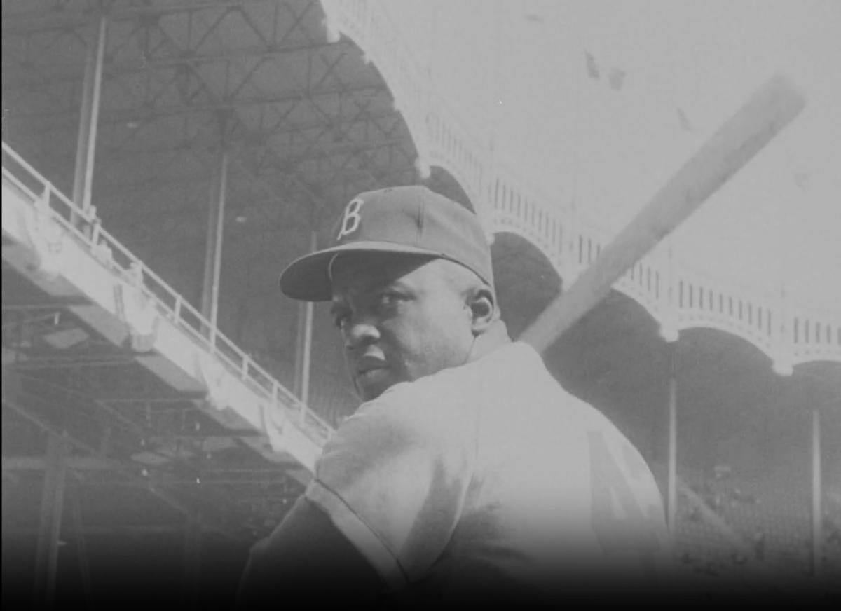 Jackie Robinson in a still from the film World Series!: New York City