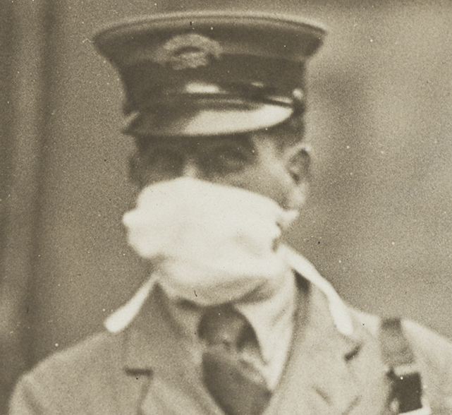 Masked mailman in 1918