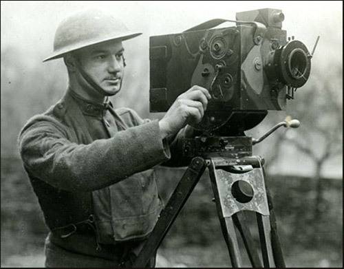 World War I motion picture camera man