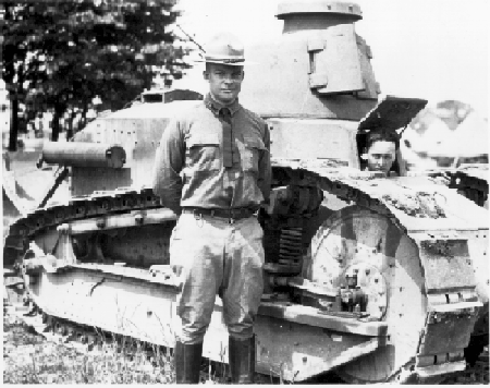 Eisenhower with Tank Corps, Camp Meade, Maryland, 1919