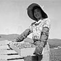 High School girl of Japanese ancestry helping her family in the strawberry fields, 5/5/1942