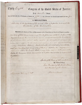 13th Amendment to the U.S. Constitution: Abolition of Slavery