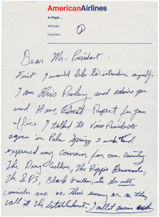 letter. Elvis Presley#39;s Letter to