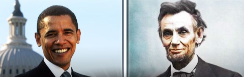 President-elect Barack Obama and President Lincoln