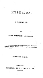 Title Page of Longfellow's Hyperion