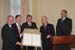 Archivist Allen Weinstein presents a facsimile of Presidential Proclamation 6194.