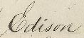Thomas Edison's patent application for an 'improvement in electric lamps,' November 1, 1879.