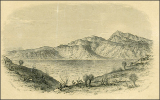 Detail of 4th commission's map of US-Mexico boundary at El Paso del Norte