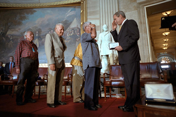 Gold Medal Ceremony for Code Talkers