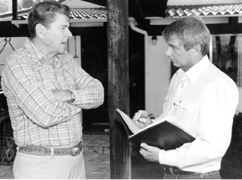Larry Speakes with Reagan
