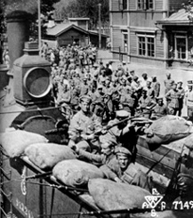 Czech Legion on train in Siberia
