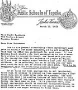 Detail of letter to black teacher