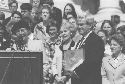 Jayne Karsten, teacher at the Key School in 

Annapolis, Maryland, speaks at U.S. Capitol