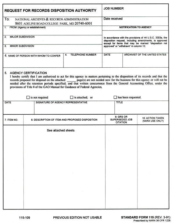 Resources Publications Disposition of Federal Records Figures
