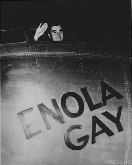 Col. Paul W. Tibbets, Jr., pilot of the Enola Gay, August 6, 1945