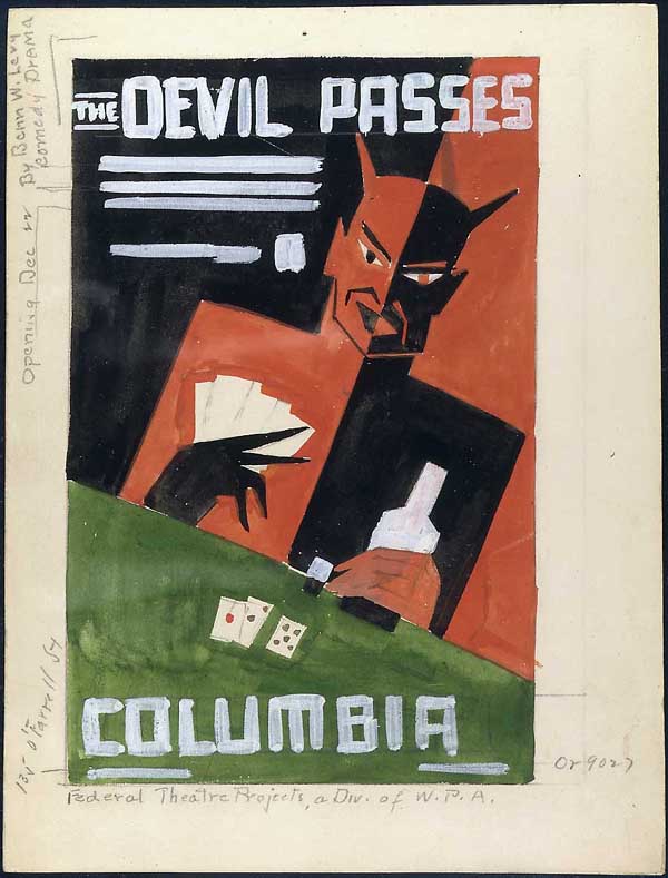 Design for poster for The Devil Passes