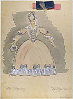Costume design for "Mlle Silberklang" - The Impresario