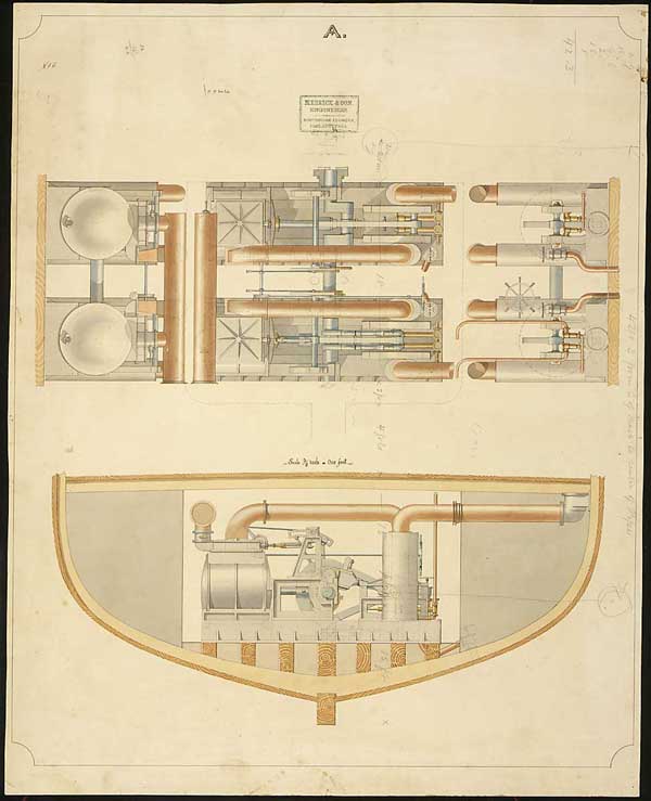 Horizontal Steeple Engines of the U.S.S. Wabash