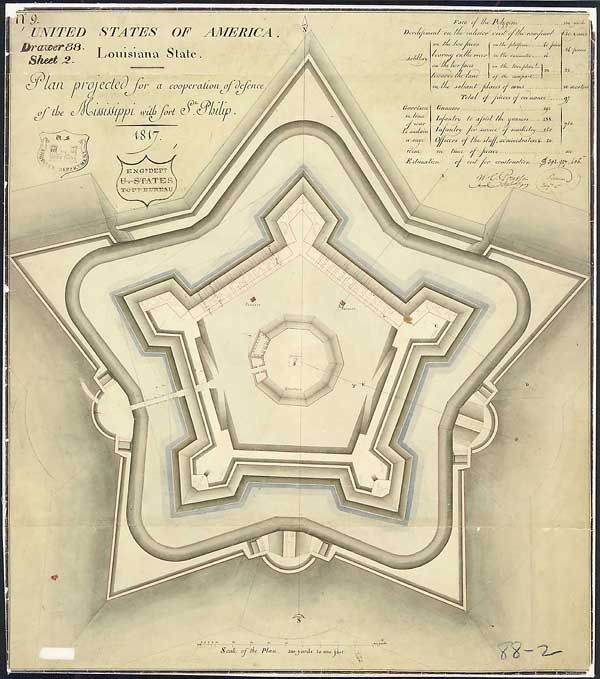 "Plan Projected for a Cooperation of Defense of the Mississippi with Ft. St. Philip" 