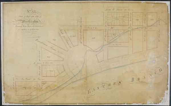 "Plan of Washington Exhibiting Water Street on the Eastern Branch" 