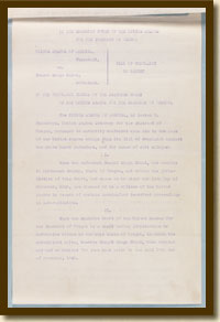 Bill of Complaint, January 7, 1921
