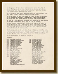 Petition Protesting Conditions, Aleut Women, October 10, 1942