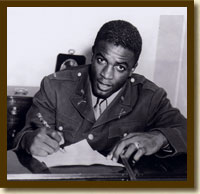 Photograph, 2nd Lt. Jackie Robinson in Uniform, 1940s