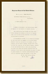 Opinion on Writ of Certiorari, Bolling v. Sharpe, May 31, 1955 (facsimile)
