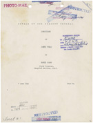 Marie Adams�s report on conditions at the Santo Tomas internment camp, June 7, 1945, cover page