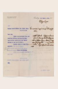 رسالة من شركة داود ساسون وشركاه المحدودة، بومباي، تتعلق بعملية دفع مالية، 1920