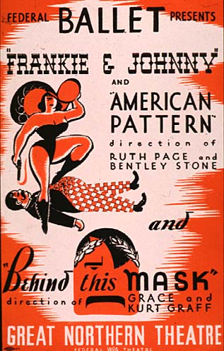 Poster for "Frankie and Johnnie", Federal Ballet Presents